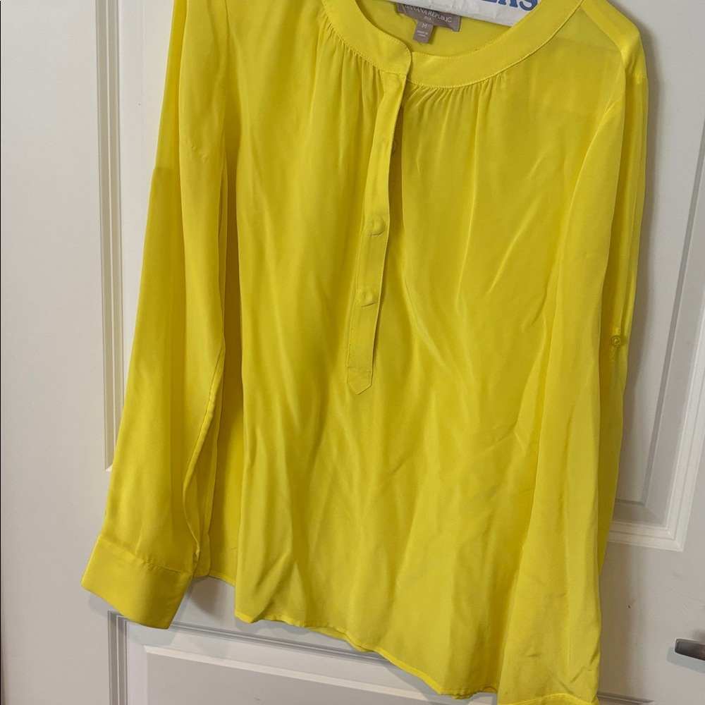 Banana Republic Sunny Yellow Silk Shirt